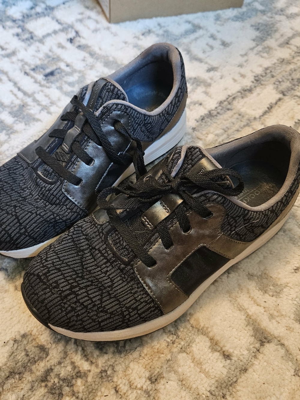 Rockport Women's Black and Gray Athletic Sneakers